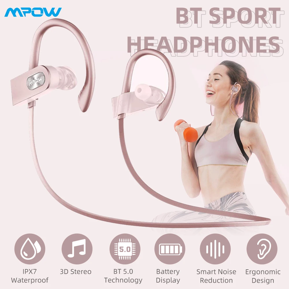 

Mpow Wireless Bluetooth Earphones Earloop Headphones Fone de ouvido Music Sport Headset Gaming Handsfree For All Smart Phones