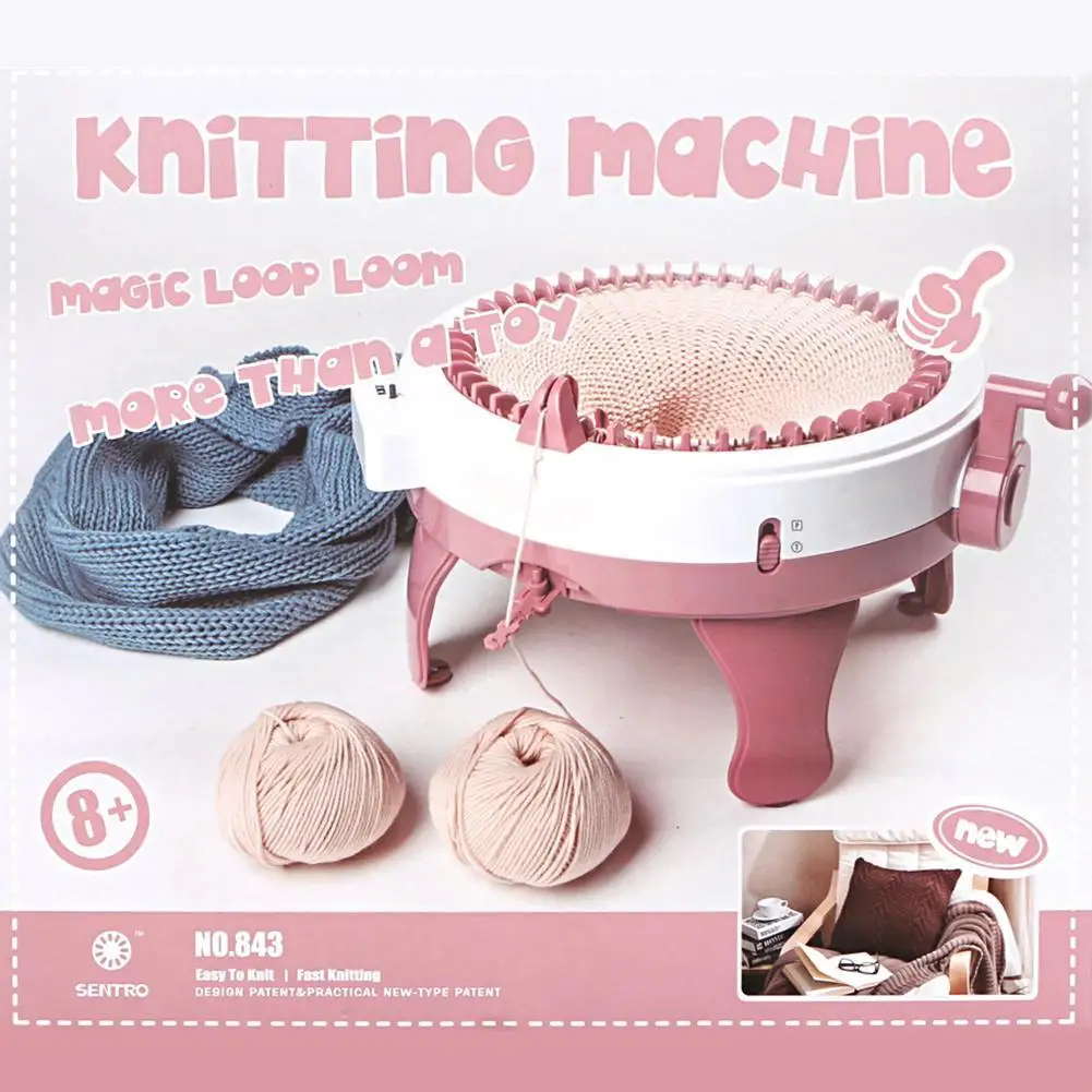 48 Needles Knitting Machine Weaving Machine Manual Automatic Weaving Kit Children's DIY Sewing Machine Woven Scarves Woven Hats