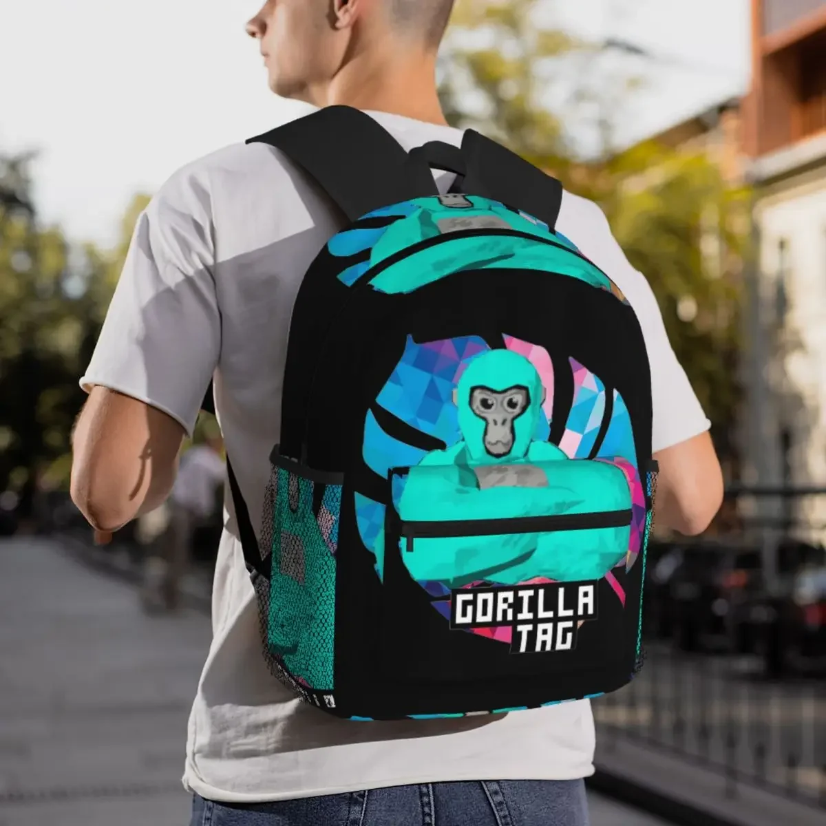 Рюкзак Gorilla Tag Color Leaf для школьников, модный ранец для мальчиков и девочек, для походов и путешествий, сумка через плечо (art.: 3920da52b424f) - 3920da52b424f