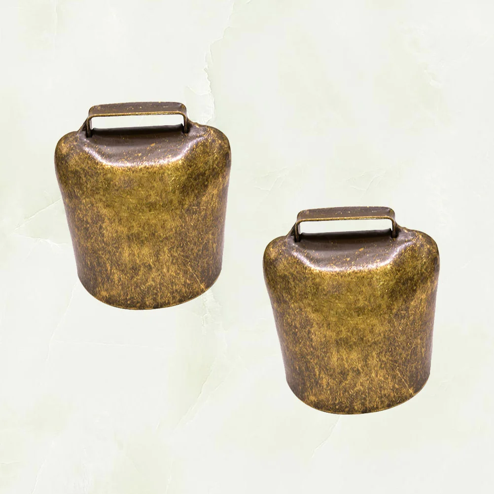 

2 Metal Cowbells 62g Vintage Bells Jewelry Charm Bead Collars Bells Craft Bells for DIY Wind Chimes Wedding Sewing Keychain
