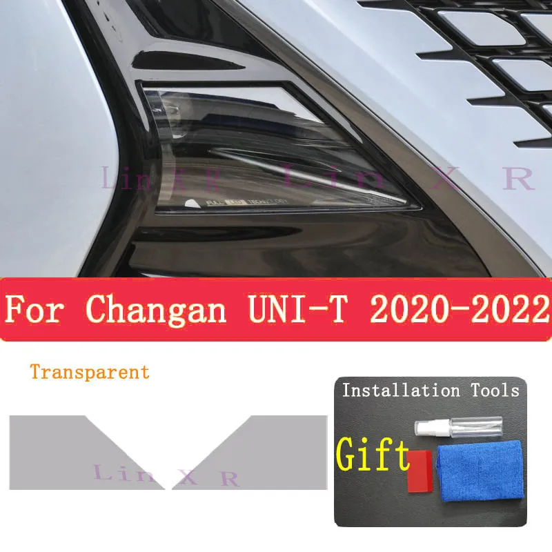 Фото Защитная пленка из ТПУ для фар автомобиля CHANGAN UNI-T 2020-2022, наклейка для ремонта фар, аксессуары для тюнинга, защита от царапин №4