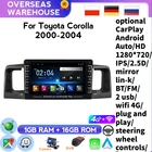 Автомобильный мультимедийный плеер NAVITREE, 1 Гб + 16 ГБ, Android, Dvd, GPS, Авторадио для Toyota Corolla E120 E 120 BYD F3, Wi-Fi, стереокамера