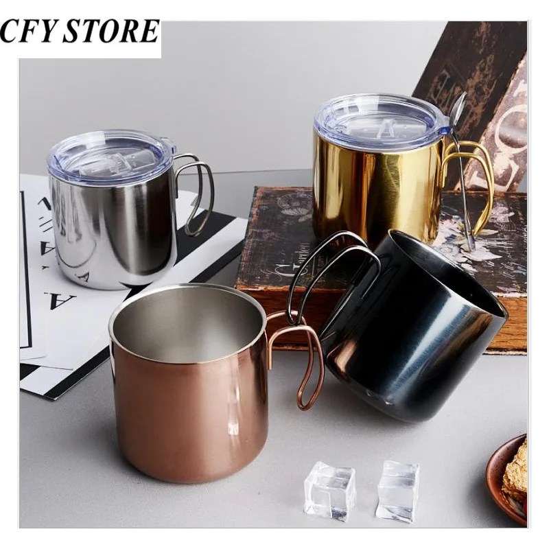 

350ml Stainless Steel Double Wall Vacuum Flasks Anti-scald Sport Coffee Water Bottles Tea Infuser Bottle Simple Office Thermos
