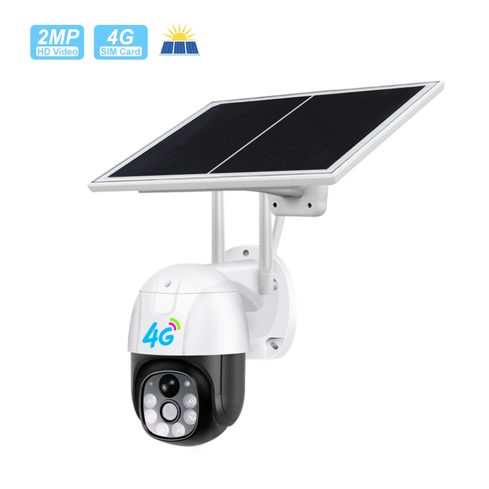 

4G SIM Card CCTV1080P Cam HD Solar Panel Outdoor Monitoring CCTV Camera Security Smart Home Intrusion Alarm Long Standby Batter