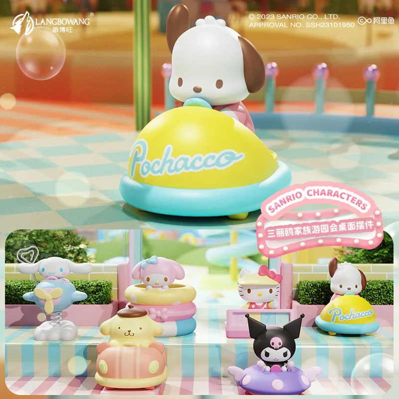 

Genuine Sanrio Family Garden Series Blind Boxtabletop Kitty Melody Kuromi Pochacco Cinnamoroll Pom Pom Purin Anime Decorat Toys