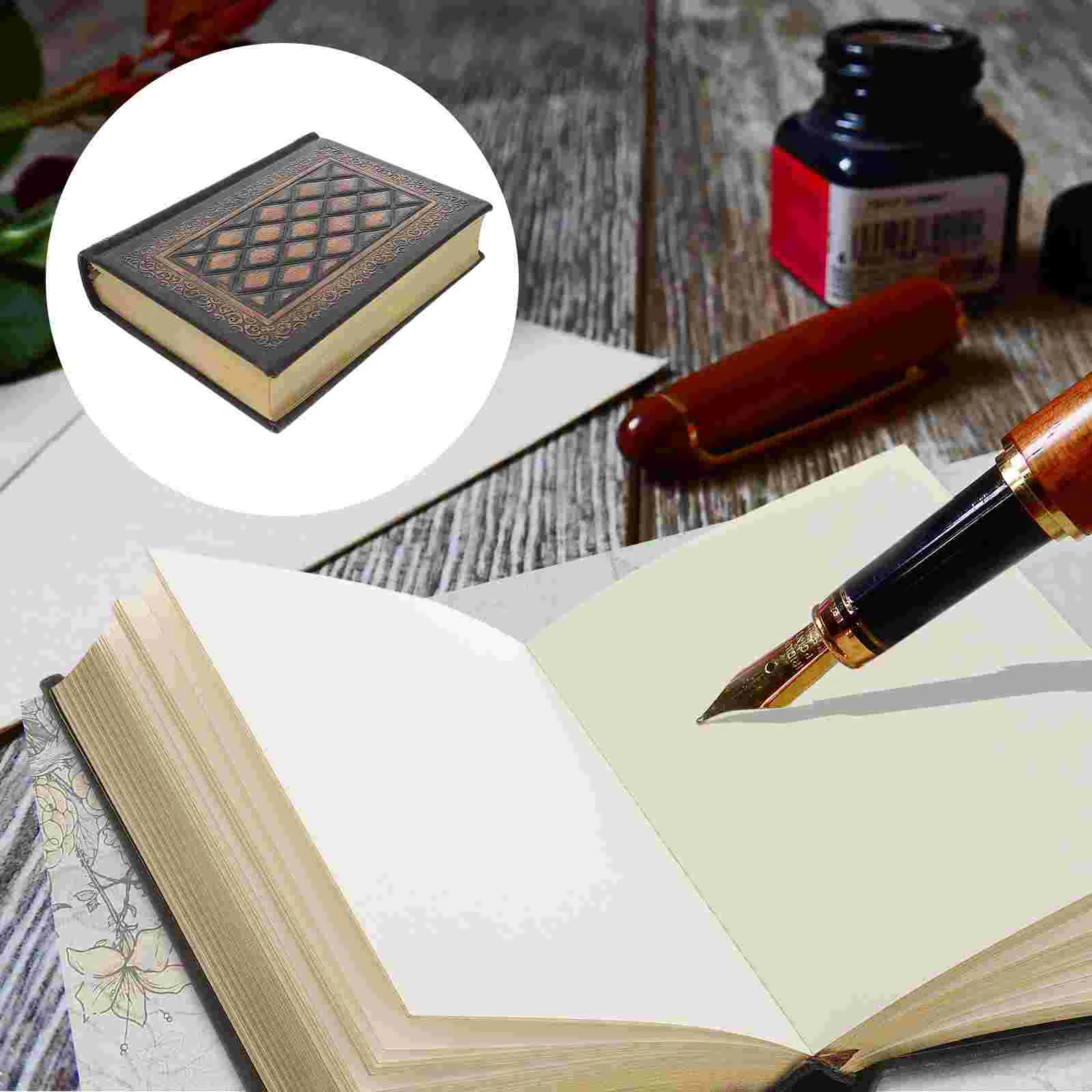 

European Relief Cover Diary Notebook Journal Notepad ( Gold)