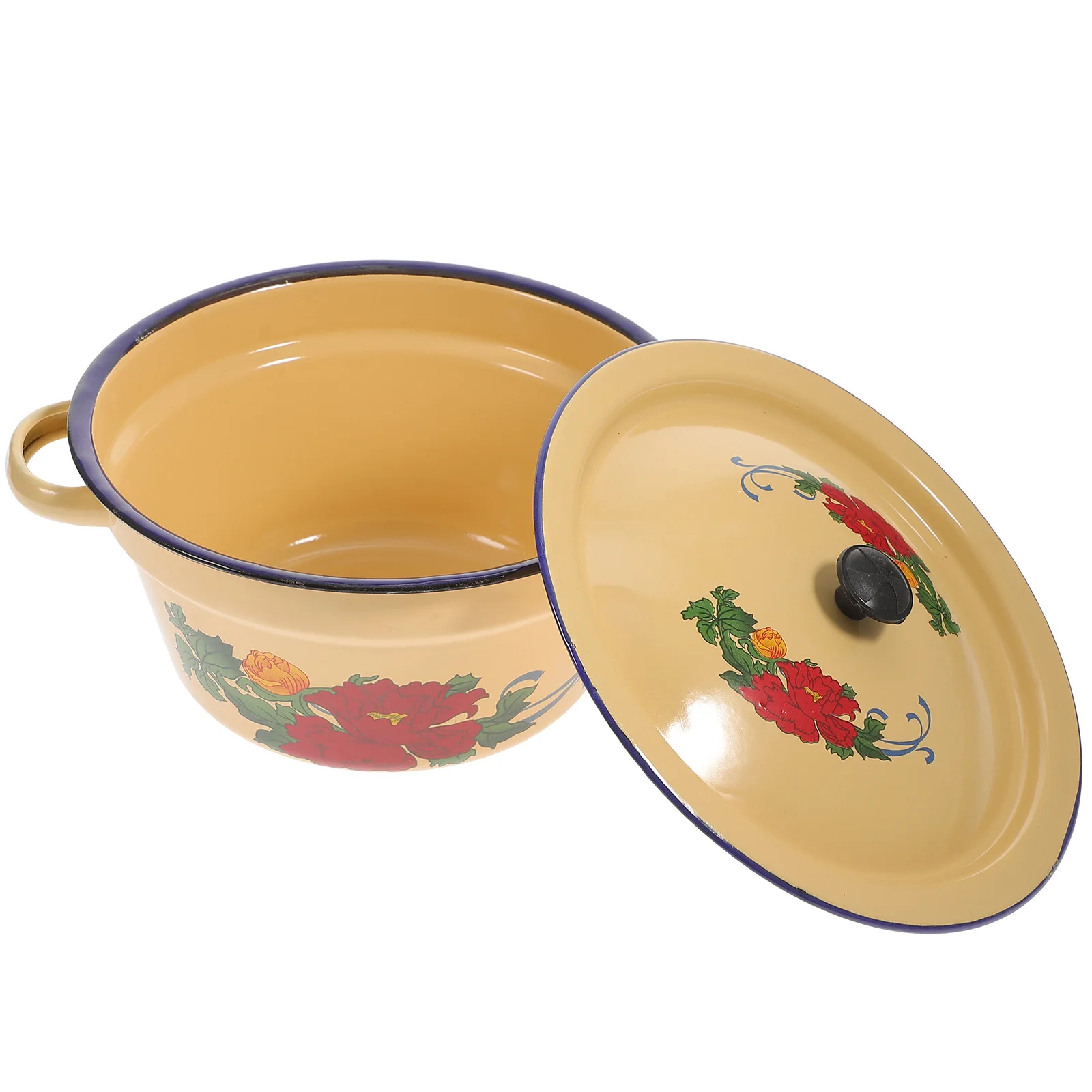 

Bowl Enamel Soup Metal Pot Mixing Bowls Basin Storage Salad Enamelware Noodle Lard Serving Stainless Kitchen Steel Washing Fruit