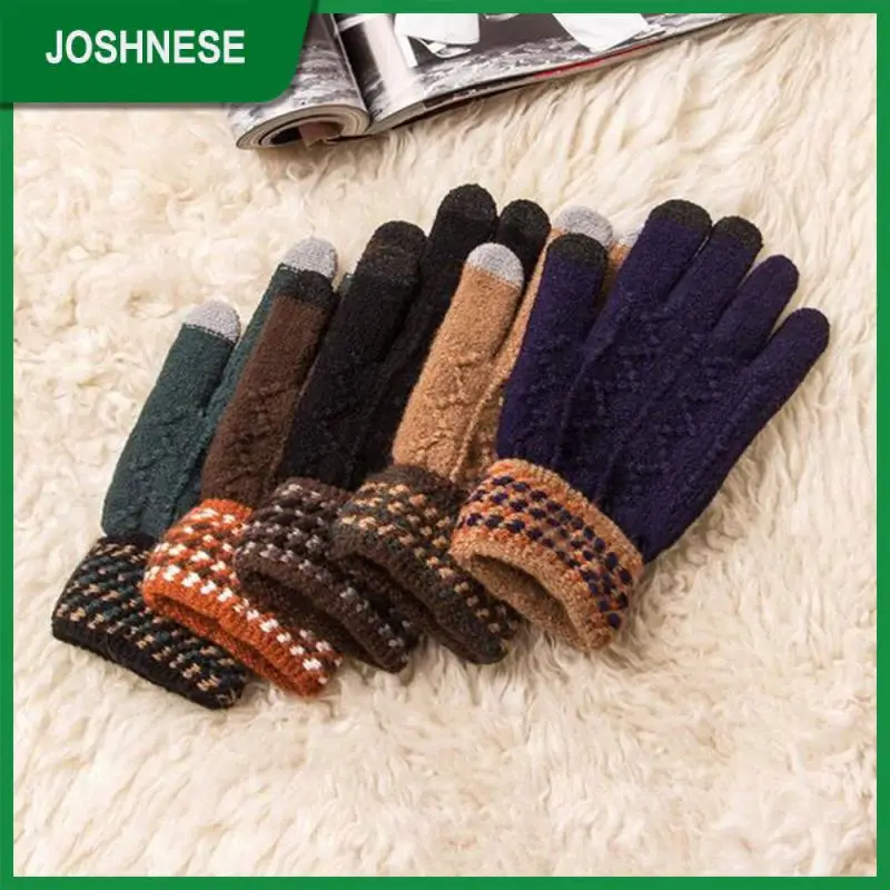 

Зимние перчатки для сенсорного экрана спортивные перчатки для верховой езды кемпинга для женщин мужчин девочек трикотажные варежки эласти...