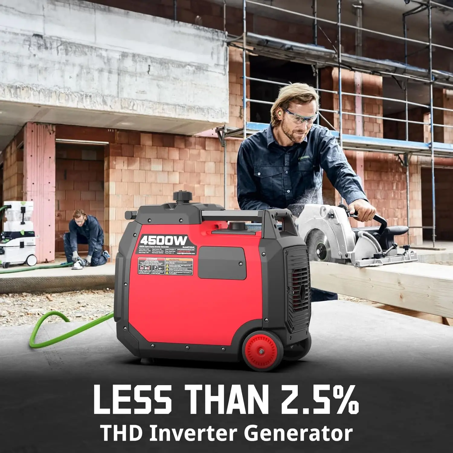 Супер тихий портативный инверторный генератор на 4500 Вт с датчиком CO