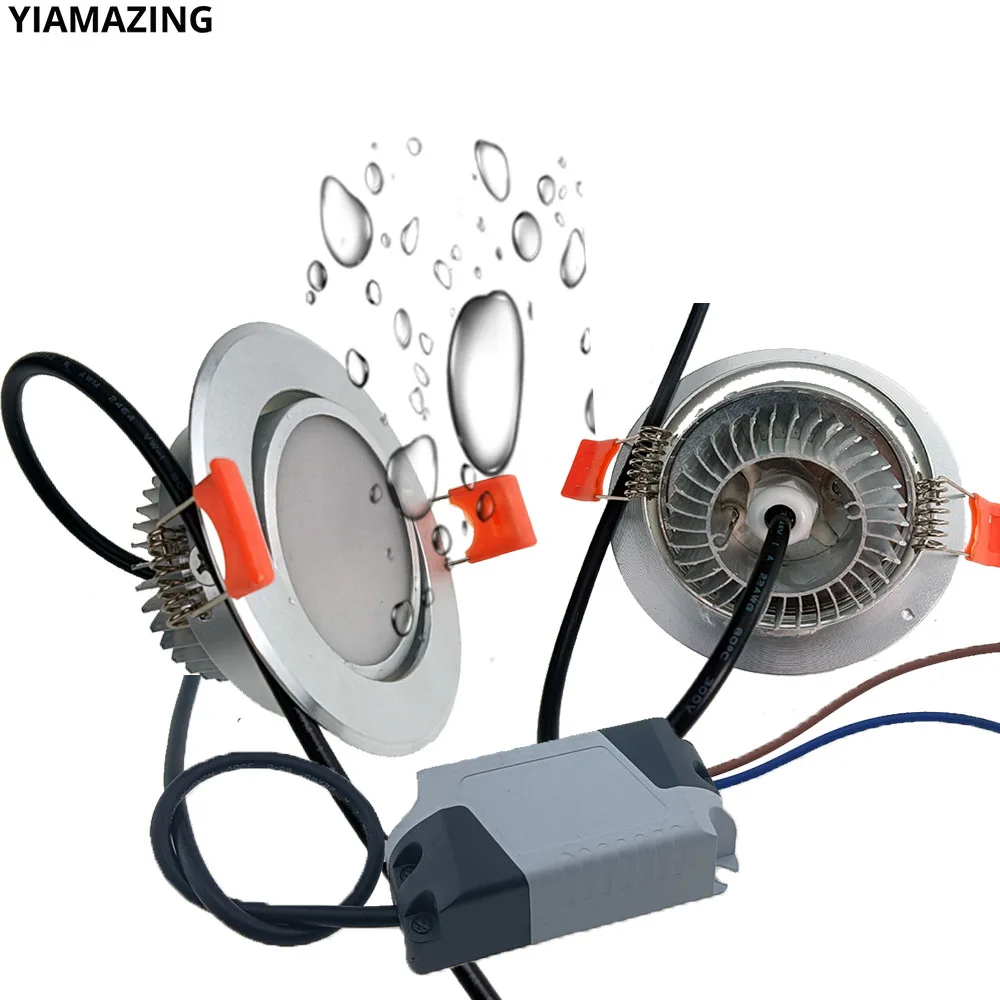 

Silver Adjust Angle IP65 Kitchen Waterproof Downlight 7W 9W 12W 15W 18W 24W 30W Bathroom LED Ceiling Lamp Rotate Spot Light