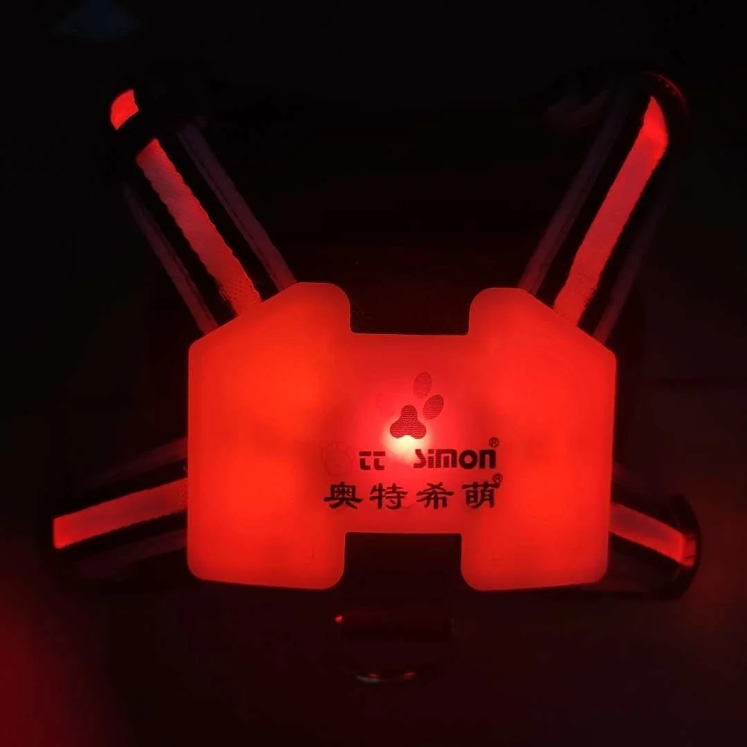 

rechargeable led simon cc dog harness for Large Dog custom dog tag