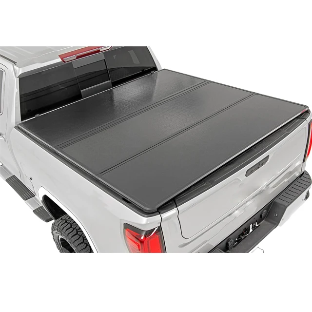 

Pick Up 4X4 Car Accessorieshard tri fold tonneau truck bed Tonneau Covers For Ranger Raptor T6 T7 T8 2021