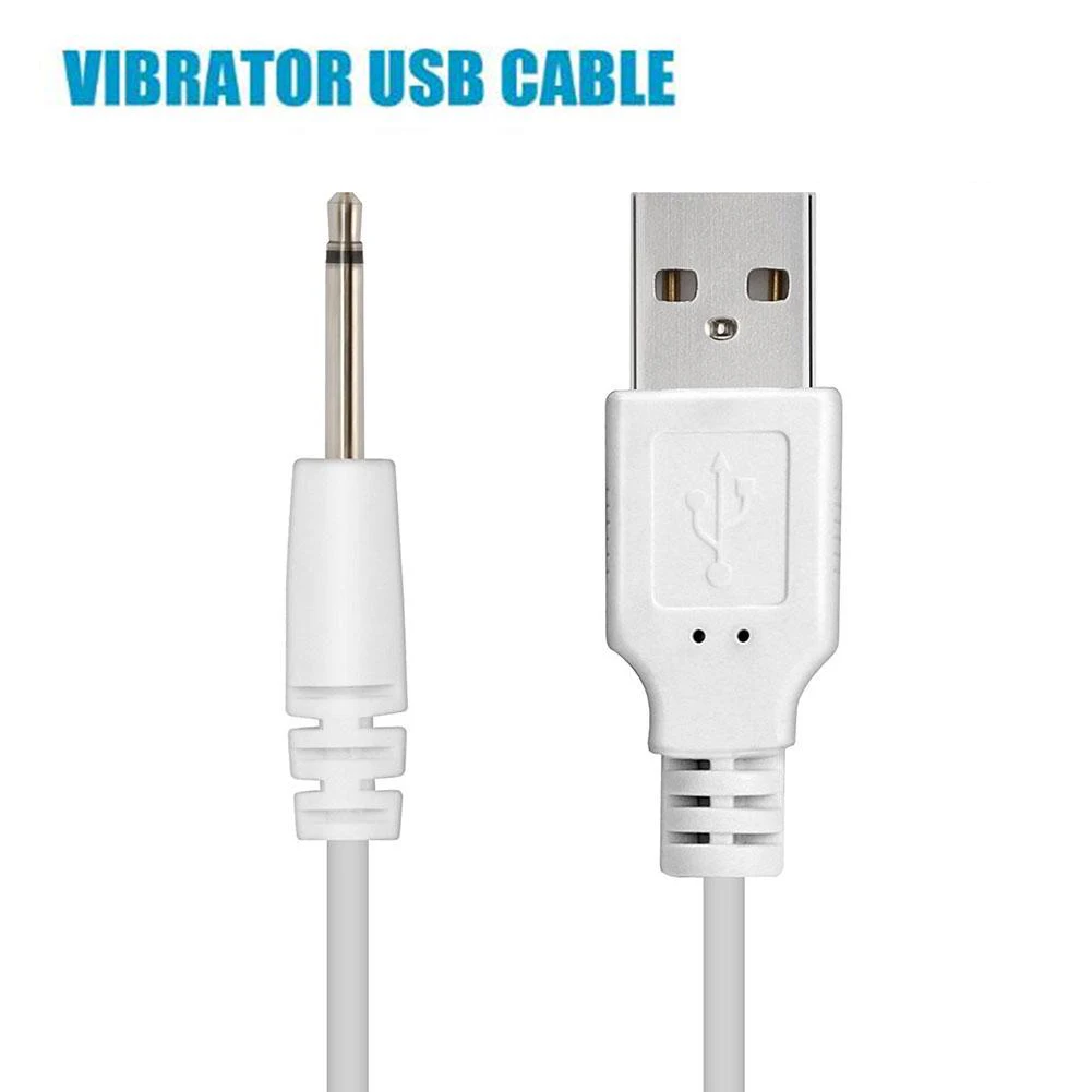 Фото USB DC 2,5 вибратор зарядный кабель шнур для перезаряжаемых взрослых игрушек Вибраторы Универсальный USB источник питания массажные аксессуары №2