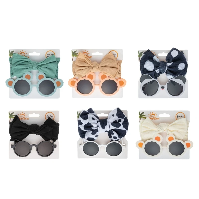 

Lovely Bowknot Headband Hair Decors Eyewear Photo Props for Baby Girls