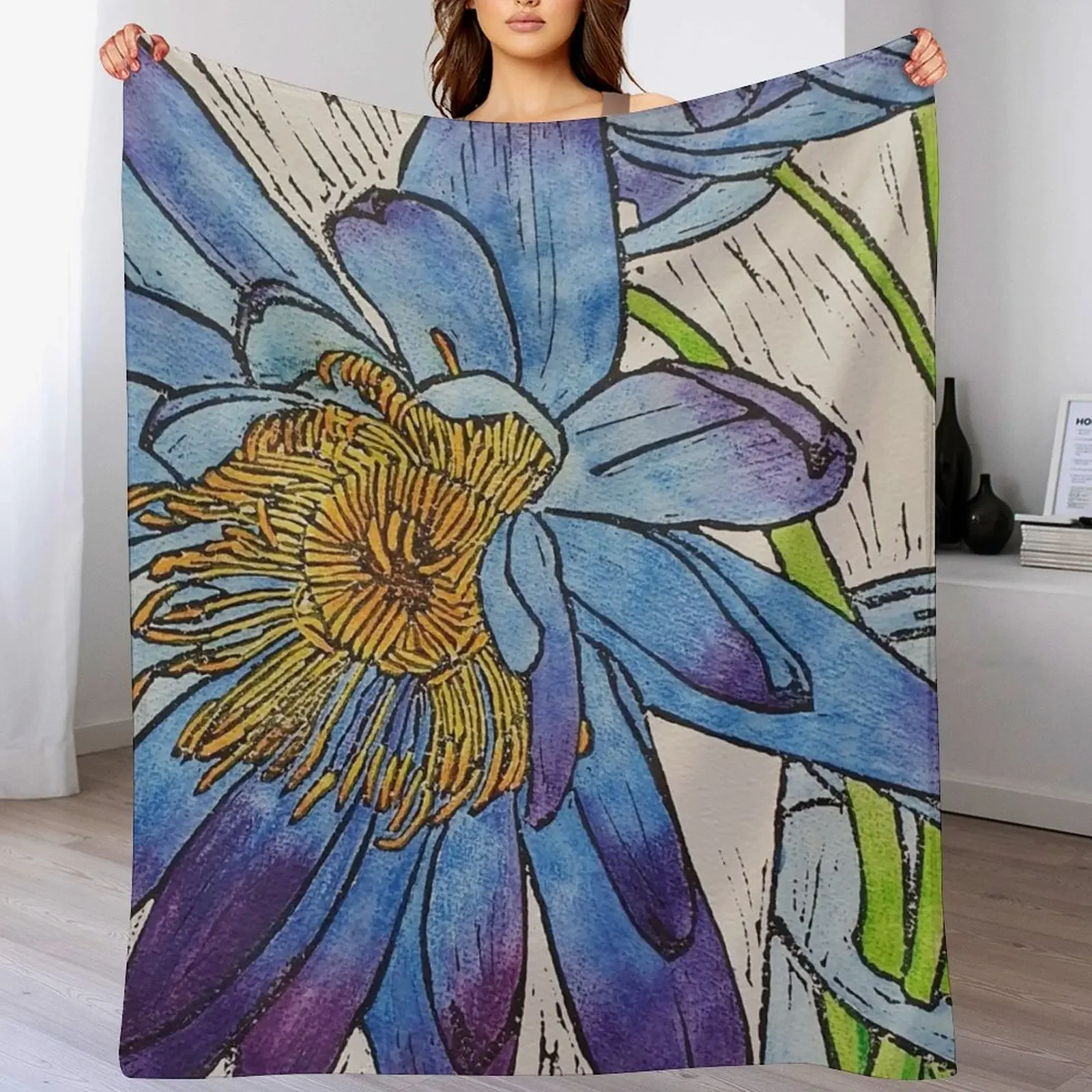 Цветное одеяло Kimberley Waterlily Linoprint