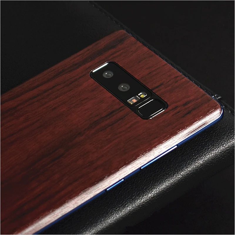 Высокая имитация древесного зерна наклейка на заднюю панель телефона для SAMSUNG