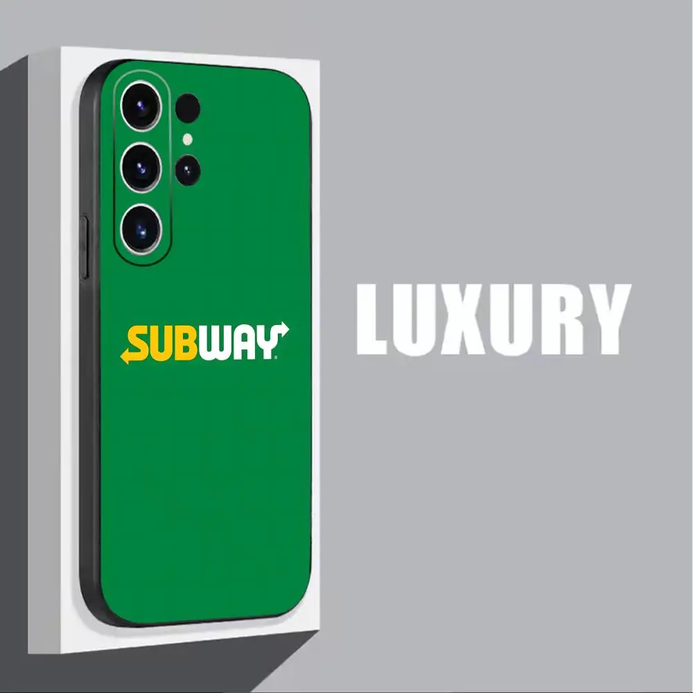 Фото Модный чехол для телефона Subway Cool для Samsung Galaxy S26 S25 S24 S23 S22 S21 Plus Ultra Note20, мягкий, черный. №4