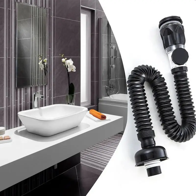 

Universal Sink Drain sewer pipe Retractable Deodorant Sewer Drainage Water Hose Wash Basin Drainer Bathroom Kitchen Accessories