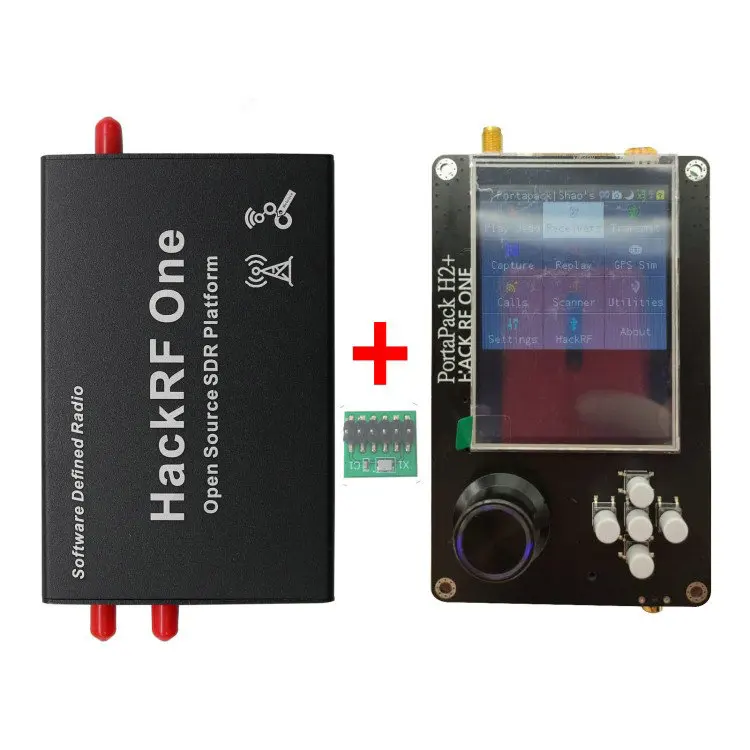 1MHz-6GHz HackRF One wIth Shell Crystal Oscillator + PortaPack H2 3.2" Touch Screen 0.5PPM TCXO Clock