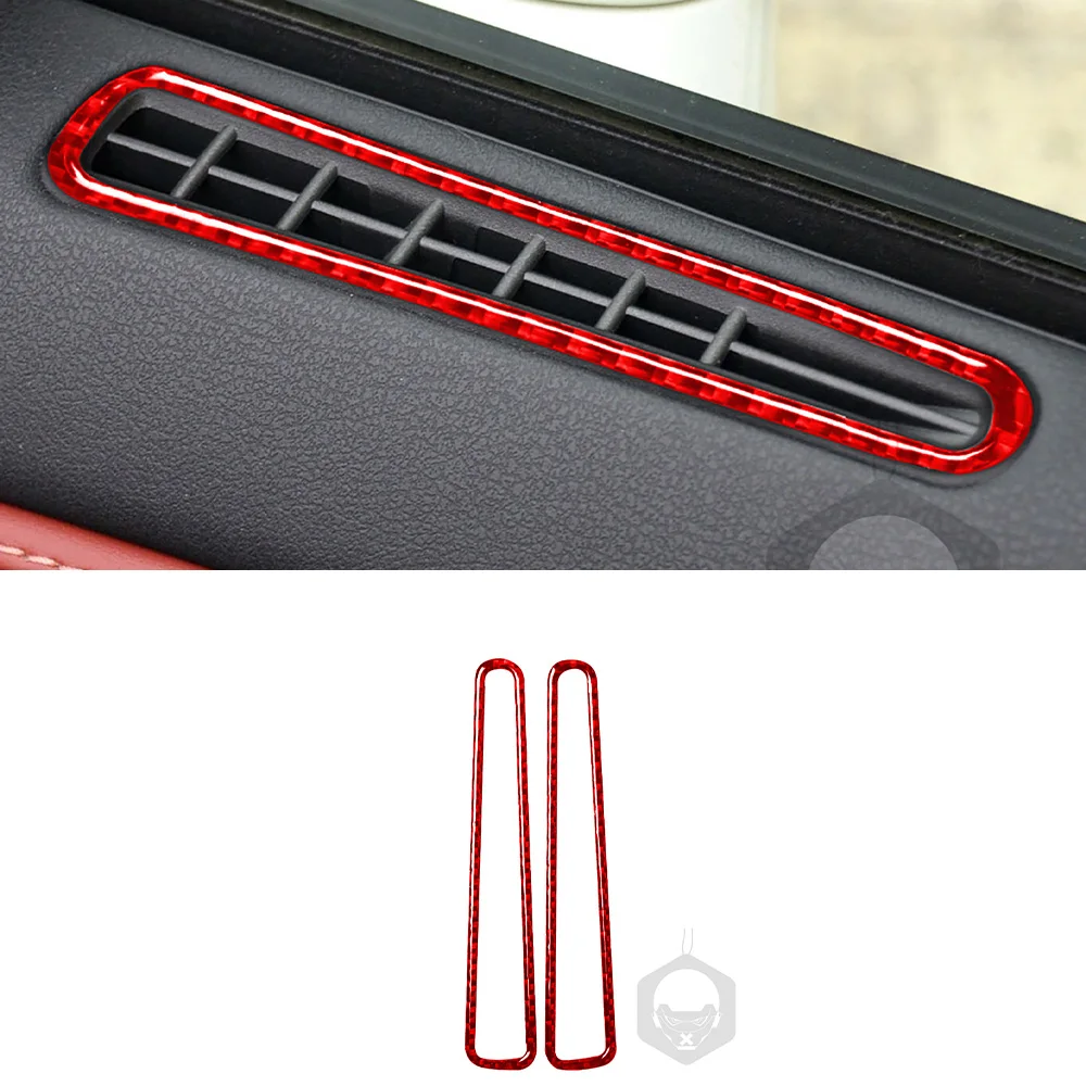 

Window Outlet Demisting Decoration Cover Trim Sticker for Nissan GTR R35 2008-2016 Car Interior Accessories Red Carbon Fiber