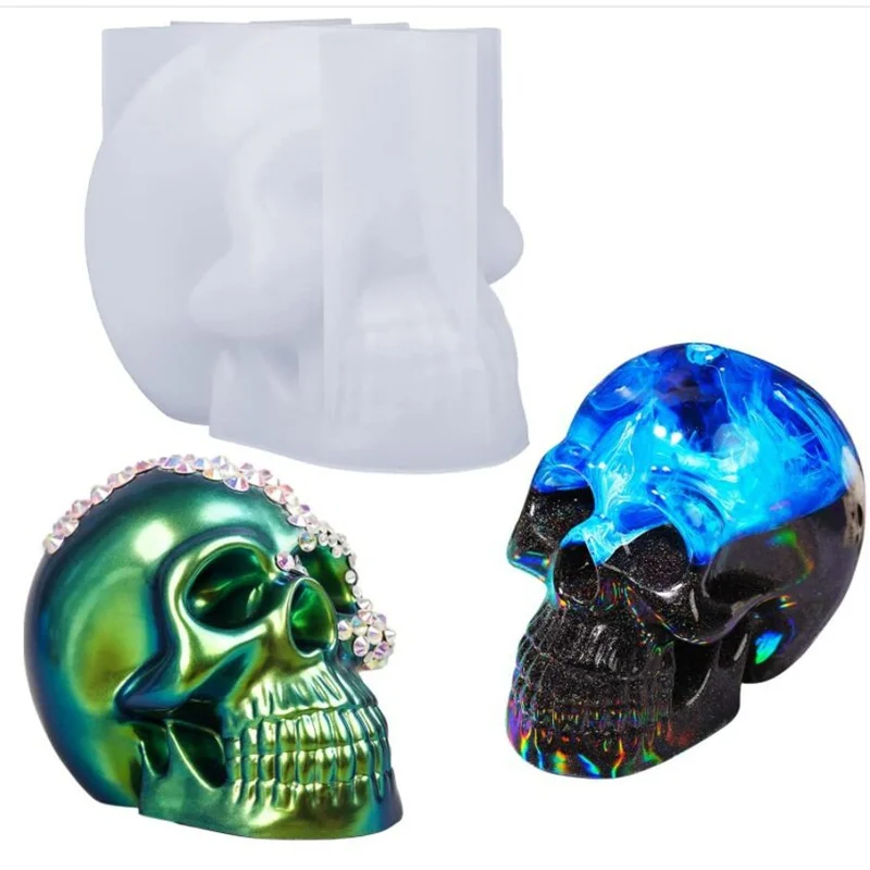 

3D Large Skull Shape Molds for Epoxy Resin
