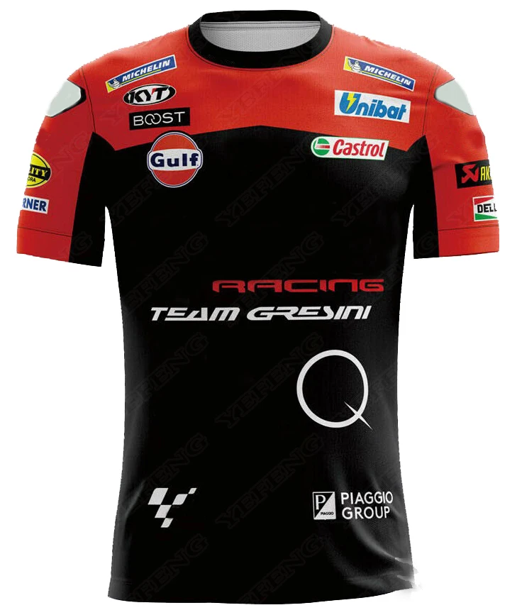 

New Motorcycle Men's Jersey Quick Dry Moto GP Racing For Aprilia Team Dain Motocross ATV Motobike Short Sleeve T-Shirt