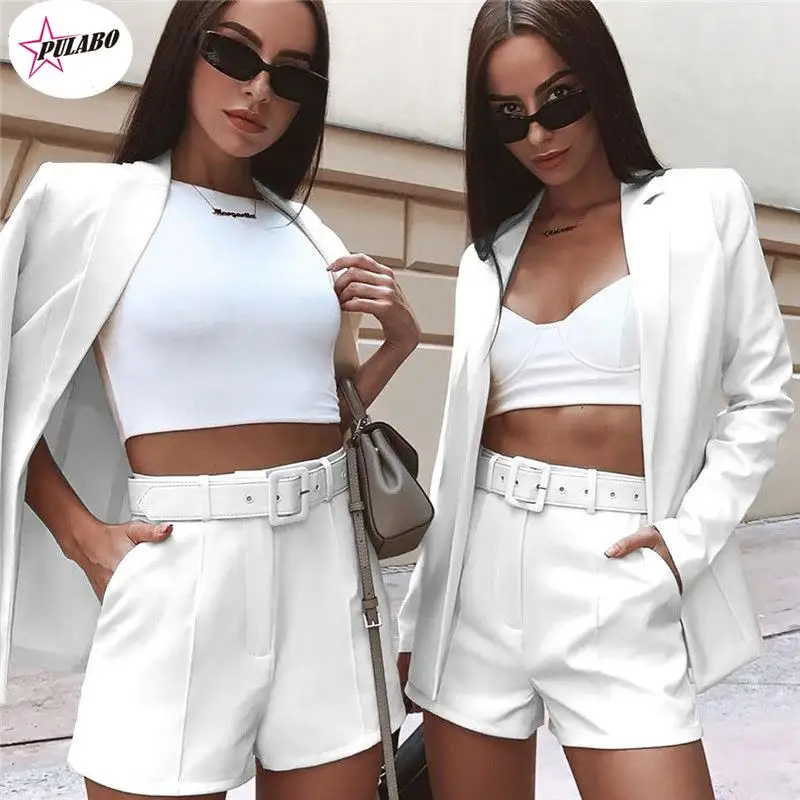 

Women's Suits Unique Shining Cool Matching Set Blazer Fashion Party Night Club Shorts Suit PULABO Feme Glitter Tracksuit Outfits