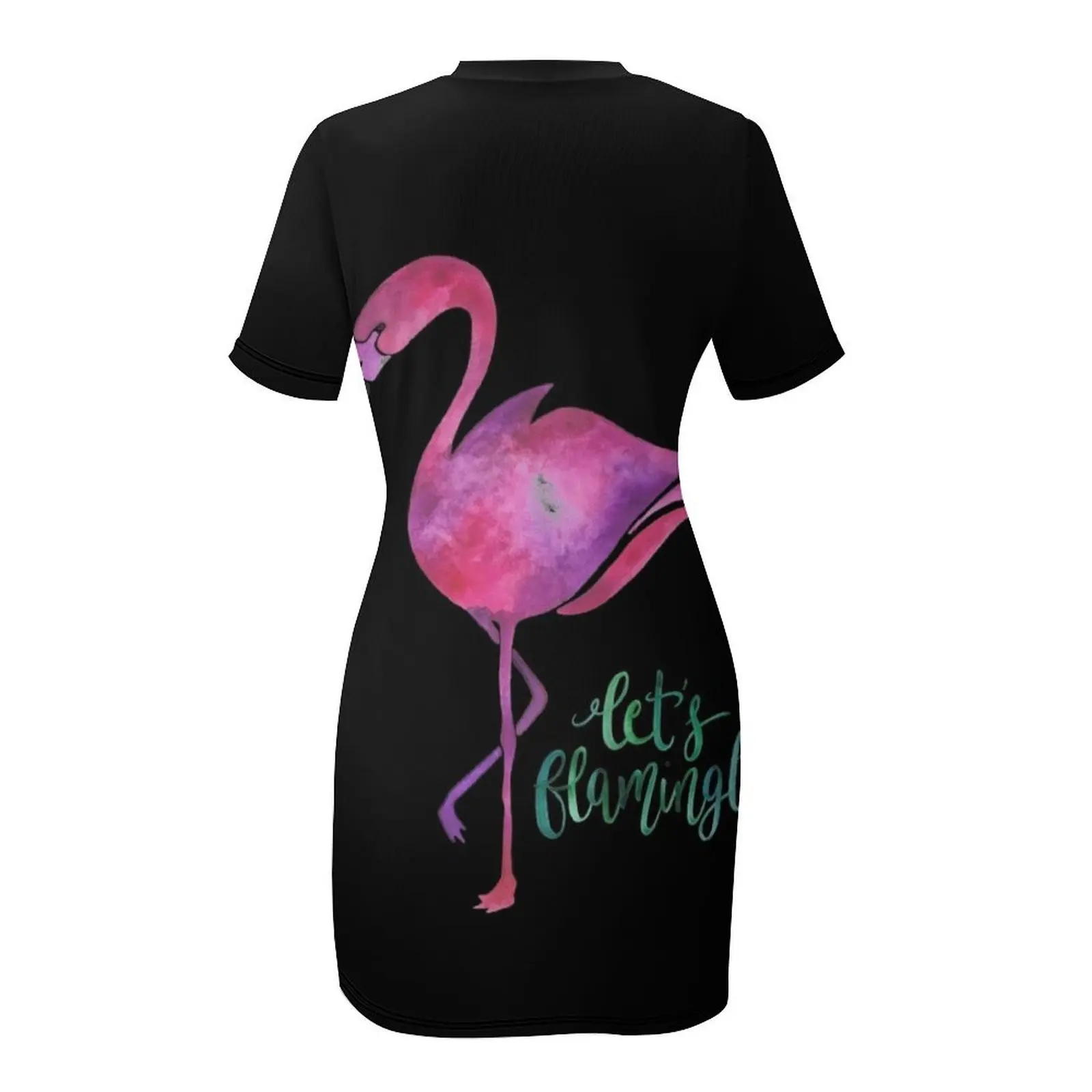 Давайте полумламинго! Платье с короткими рукавами женское летнее платье