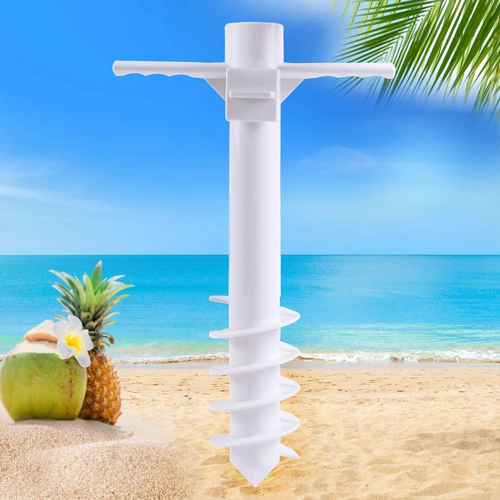 

Beach Umbrella Base Spiral Outdoor Parasol Stand Portable Wind-proof Sun Umbrella Fixing Holder