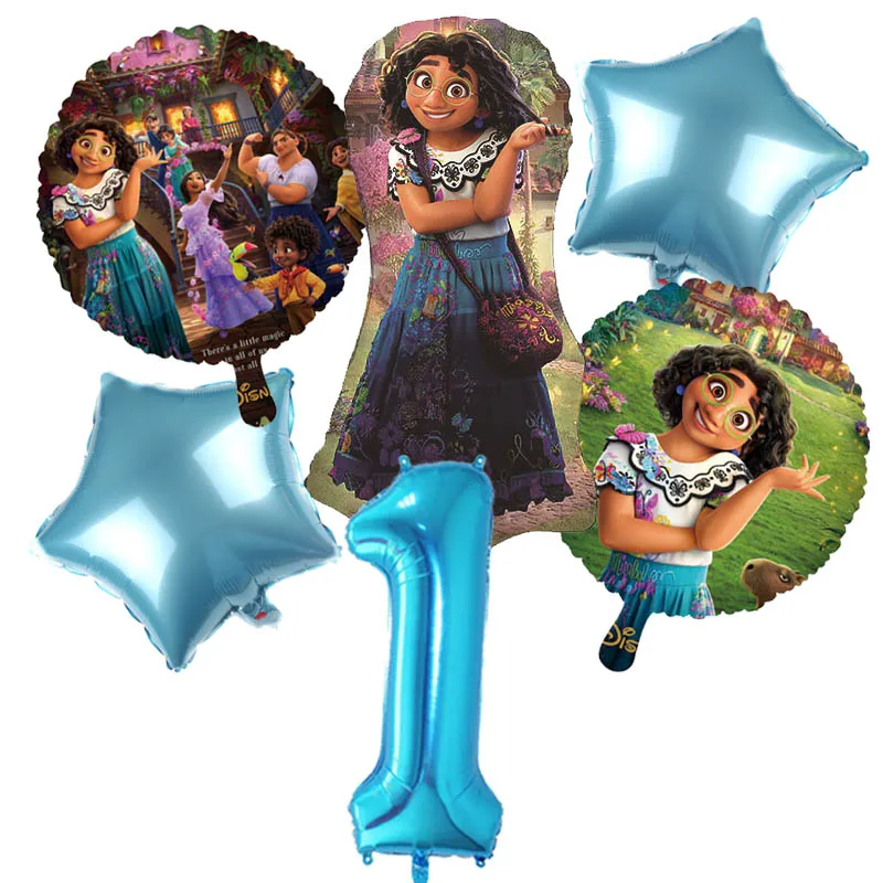 

6/7Pcs Disney Encanto Balloon Baby Shower Girl Birthday Party Decoration 32 Inch Number Mirabel Balloon Kids Cartoon Toys Globos