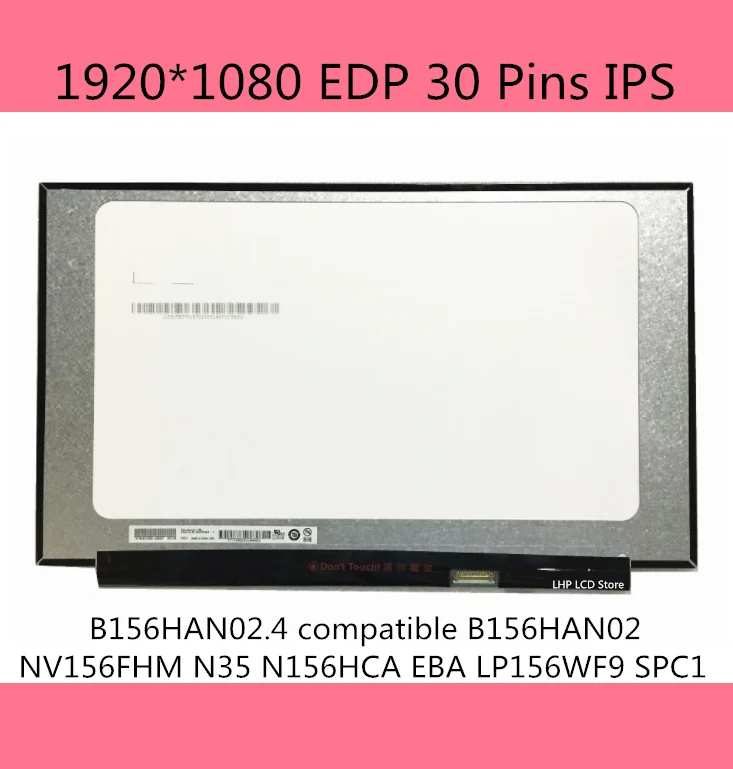 B156HAN02.4 B156HAN02 NV156FHM N35 N156HCA EBA LP156WF9 SPC1 ЖК-экран для ноутбука 1920*1080 EDP 30 контактов IPS