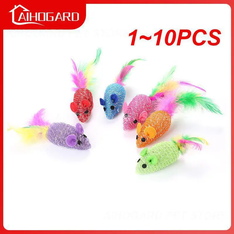 

1~10PCS set Cute Colorful Lightweight Pet Cat Toys Mice Cat Catcher Pet Supplies Pet Toys Mouse Toys