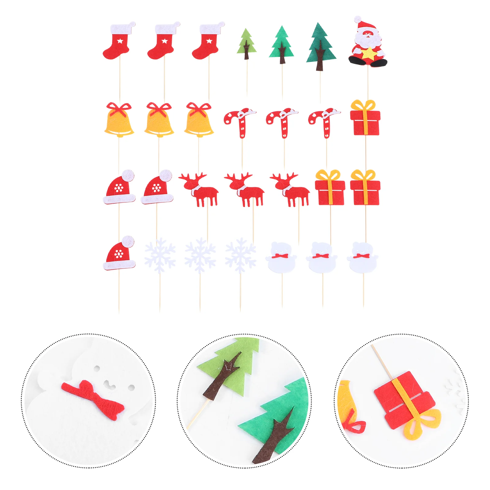 

Christmas Chic Lovley Fruit Picks Dessert Decoration for Festival Banquet 28pcs