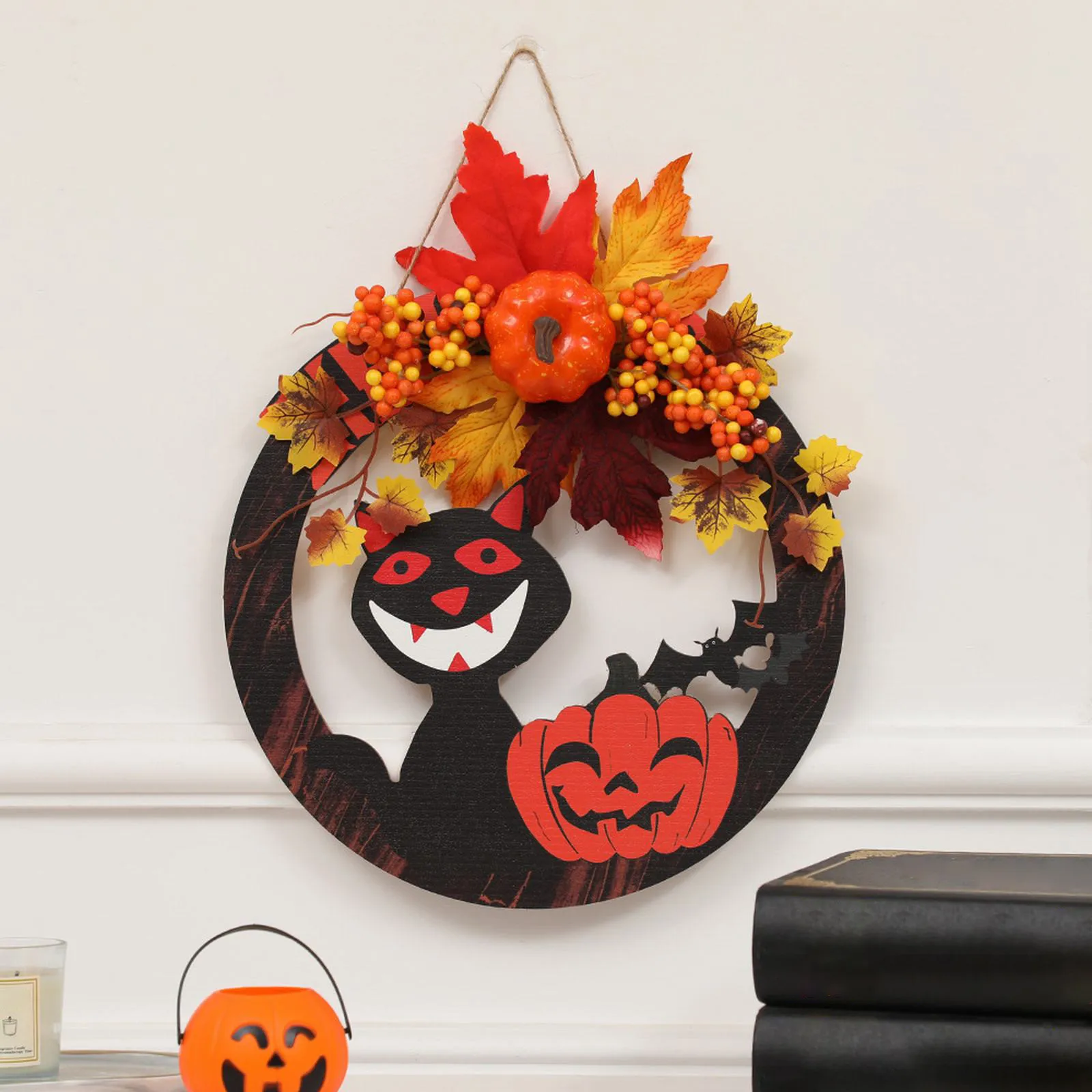 

Дверной знак на Хэллоуин, подвесной знак для украшения кухни впереди шкафа, цветочные буквы для двери, деревенский богемный декор комнаты