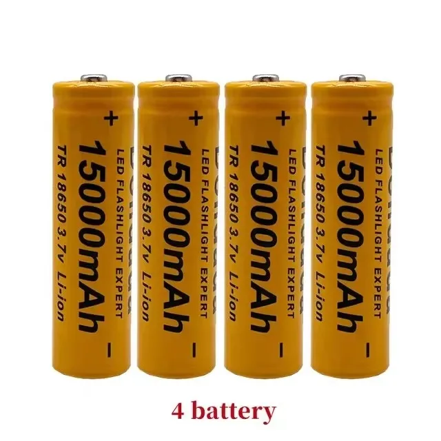 Аккумулятор Uitgeb Van De Nieuwe 18650 3 7 В 15000 мАч Lithium Batterij Zaklamp Oplaadbare Zaklamp+201 Lader