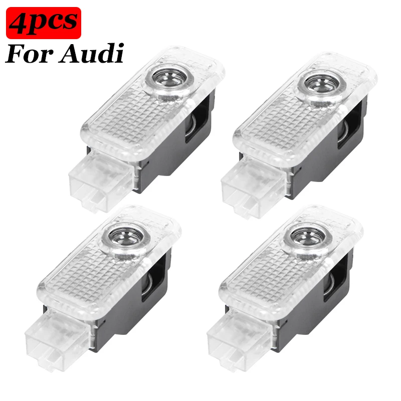 

4Pcs Led Projector Lamp Car Door Welcome Light For Audi Sline A1 A3 A4 A5 A6 A7 Q3 Q7 TT R8 B5 B6 B8 C5 C8 8P Car Accessories