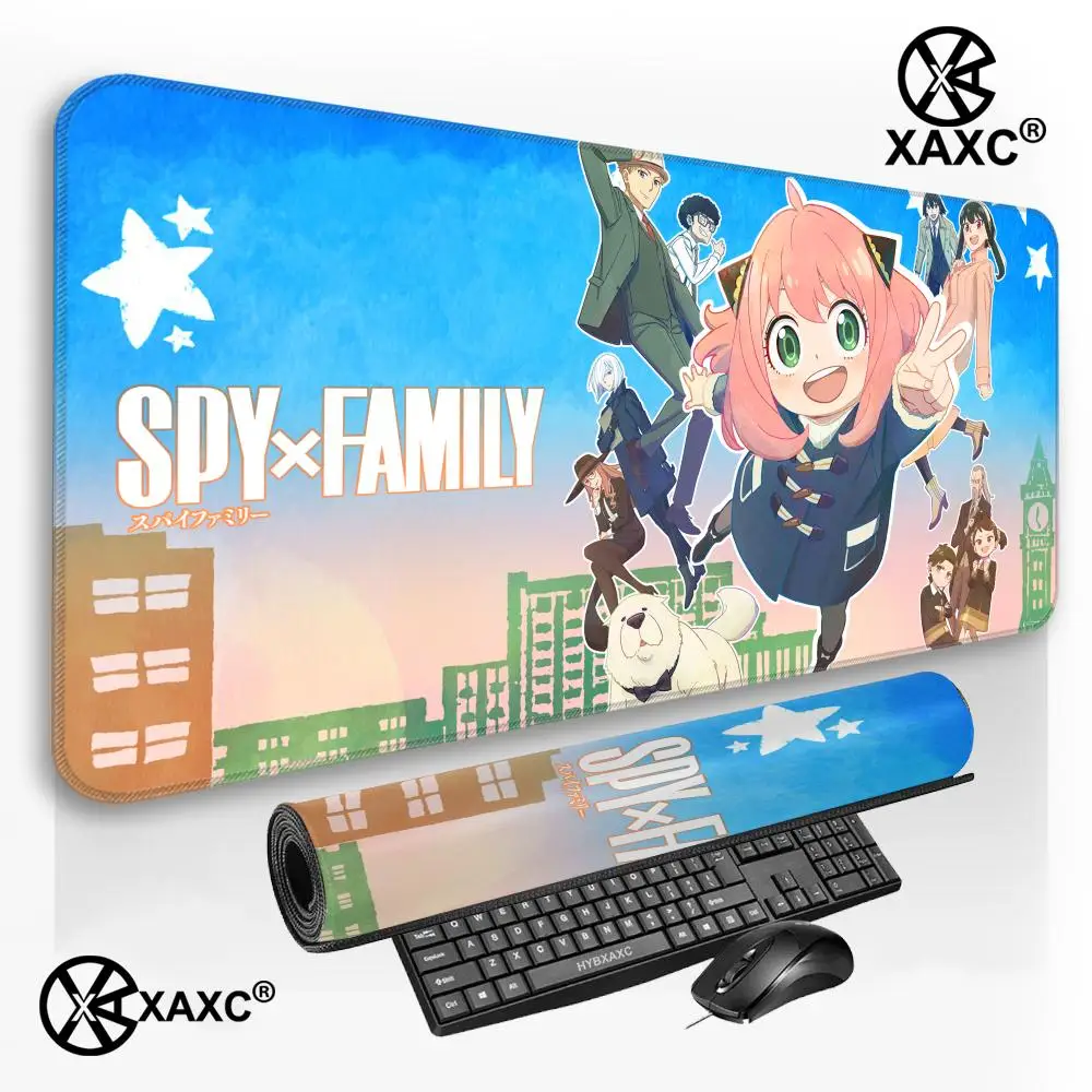 Фото Коврик для мыши Anime Spy X Family XAXC, большой игровой коврик для мыши с HD-печатью, водонепроницаемый коврик для стола XXL, нескользящий коврик для стола, коврик для ПК и ноутбука №1