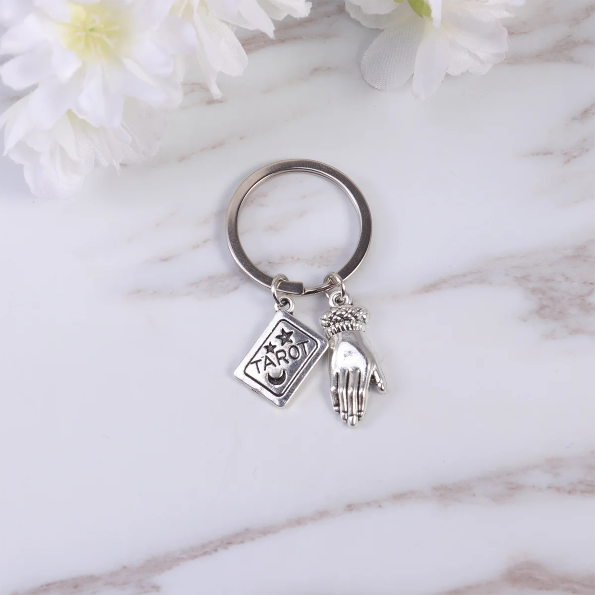 

Zinc Alloy Key Ring Key Chain Tarot Key Pendant Creative Durable for Friends