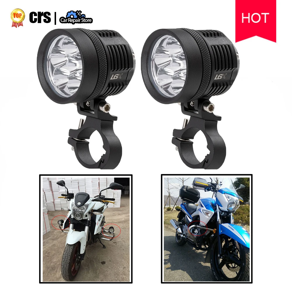 

2Pcs Led Motorcycle Bike Headlight Bulb 12000lm 6000K Waterproof Driving Spot Fog Lights External MOTO DRL Accessories Bulb 12V