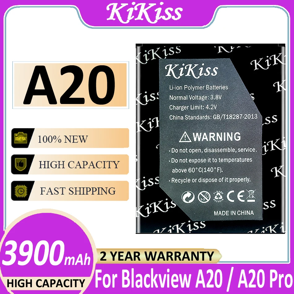 

Original KiKiss Battery A20 A 20 3900mAh Back Up Battery Replacement for Blackview A20 Pro A20Pro Bateria