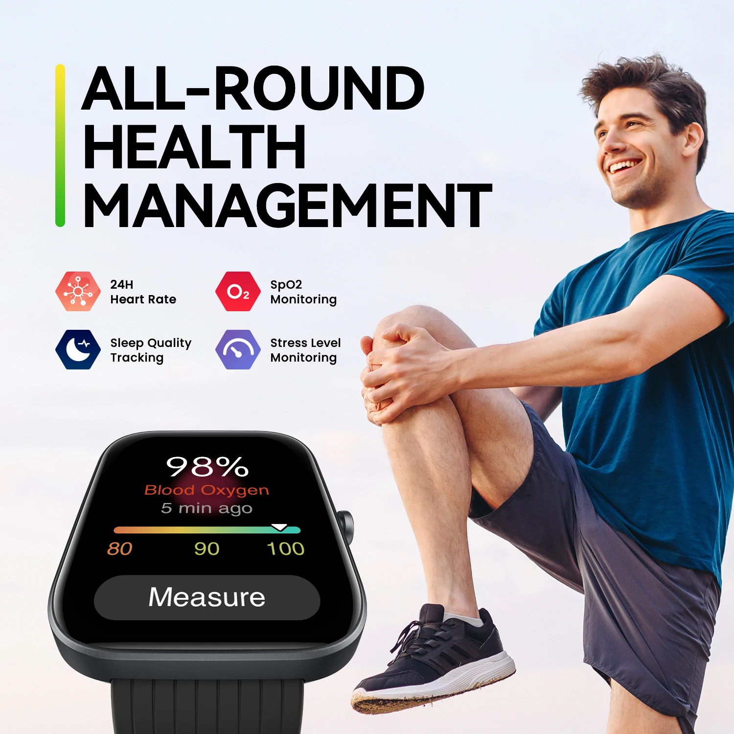 2023 New Amazfit Bip 3 Pro Smartwatch GPS 1.69'' Large Color Display 60+ Sports Watch Modes Smart Watch For Android IOS Phone images - 6