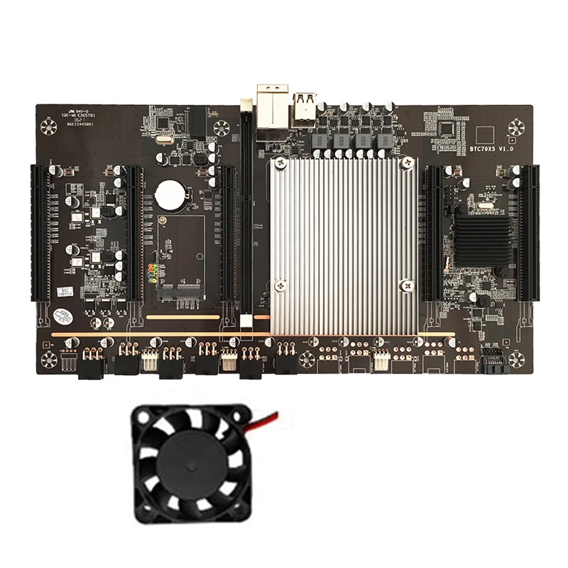 

Материнская плата X79 H61 BTC для майнинга LGA 2011 DDR3 поддерживает 5XPCI-E 8X 32G 60 мм Шаг RTX3060 графическая карта с охлаждающим вентилятором
