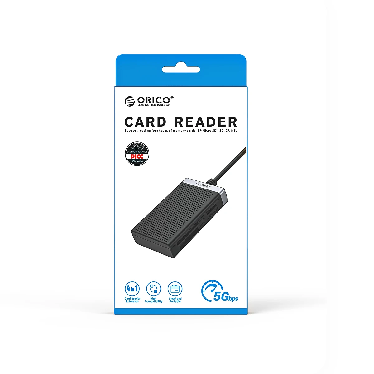 ORICO USB 3.0 C считыватель карт устройство считывания смарт - 4 1 памяти адаптер