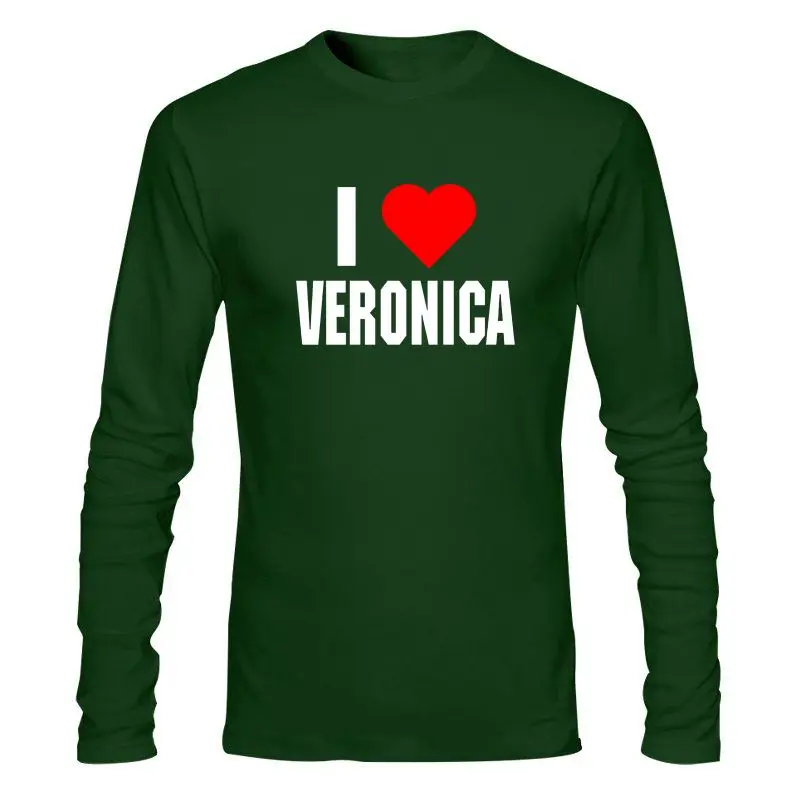 

Man Clothing New I Love Veronica T-Shirt Create Round Collar Normal Anti-Wrinkle Basic Spring Formal