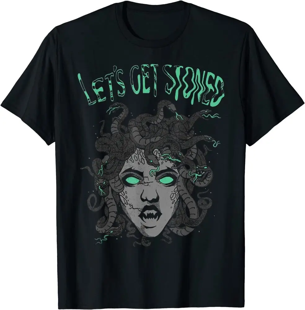 

Футболка премиум-класса с надписью «Medusa Let's Get Design Great Gift Idea»