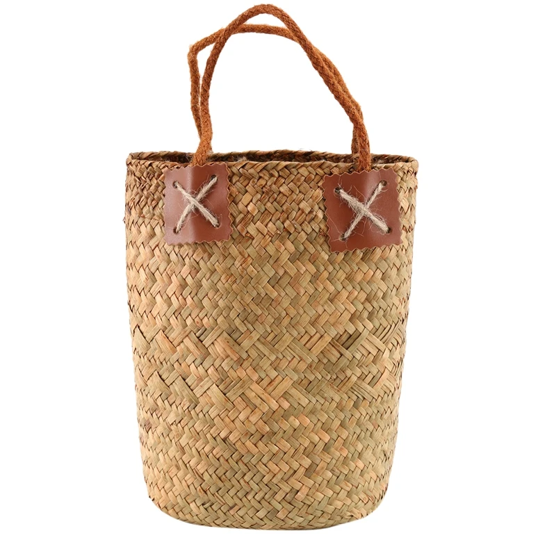 

Фотоплетеная детская корзина для цветов с ручкой