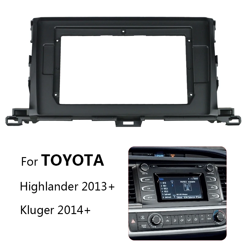 

Автомобильный радиоприемник для Toyota Highlander kluger, комплект для приборной панели с рамкой, диагональю 10,1 дюйма, Android, 2015-2018