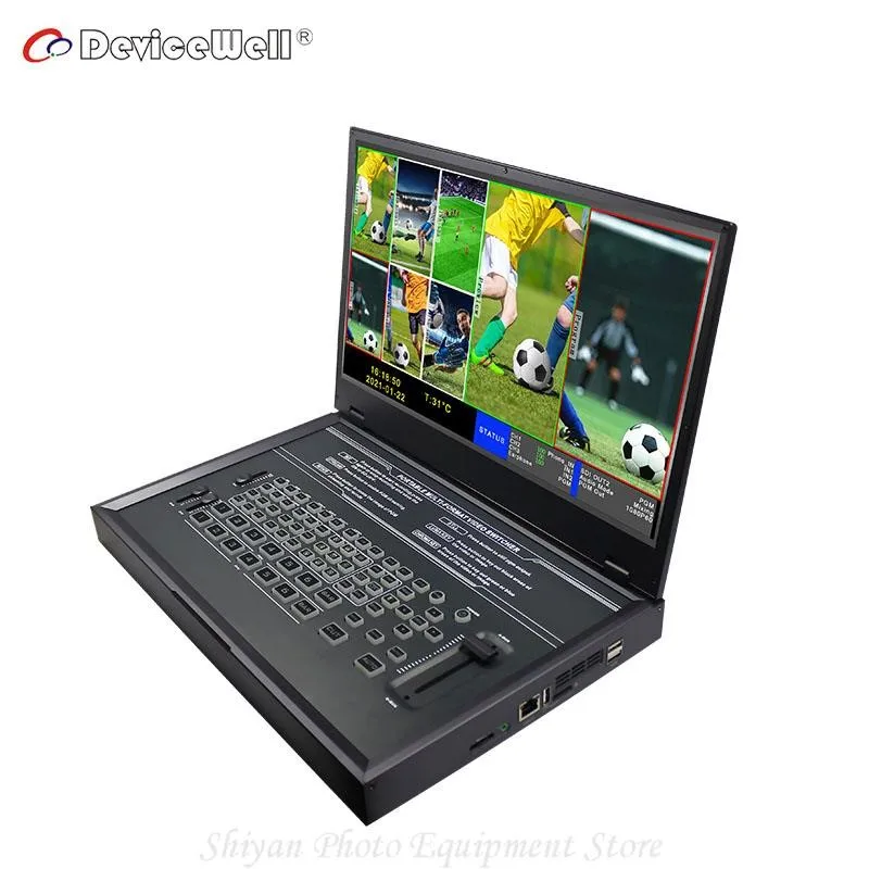 

DeviceWell HDS9336 LCD Display Video Switcher 15.6 Inch 6 CH Switcher Monitor Live Broadcast