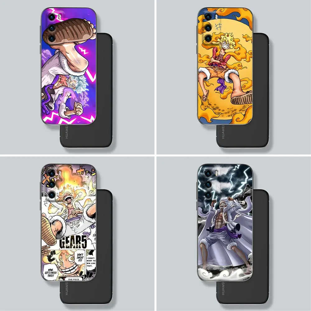 

Sun God Luffy Gear 5 One Piece Phone Case for Case Huawei P10 P20 P30 P40 P50 P50E P Smart 2021 Pro Lite 5G Plus Silicone Case