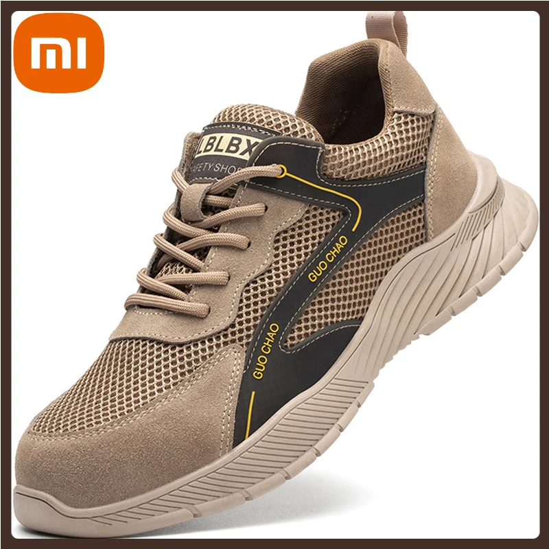 

XIAOMI Breathable Safety Work Shoes Men New Anti-smash Anti-puncture Work Sneakers Steel Toe Shoes Safety Indestructible Shoes